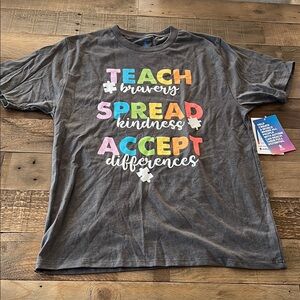 Adult Graphic Tee SHIRT Autism Awareness Medium NWT